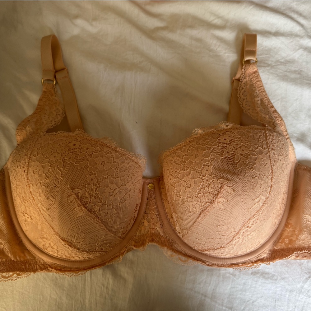 Adore Me peach Lace Underwire Bra